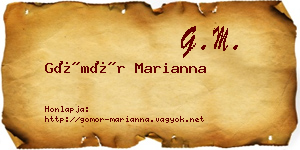 Gömör Marianna névjegykártya